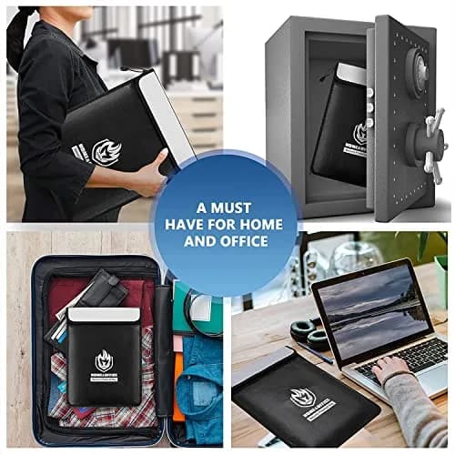 andyer 2 Pockets Fireproof Document Bag 38cm x 28cm (15"x11") | UL Certified Fire & Water Resistant thumbnail 7
