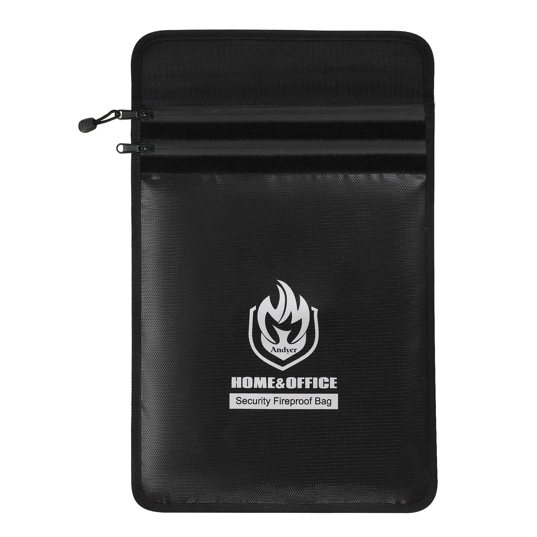andyer 2 Pockets Fireproof Document Bag 38cm x 28cm (15"x11") | UL Certified Fire & Water Resistant - view 8