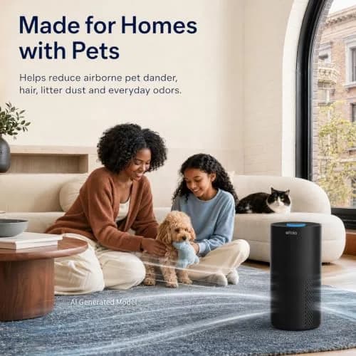 Afloia Air Purifier for Home Bedroom Large Room up to 1500 Sq Ft | 4-Stage HEPA Filtration with Sleep Mode thumbnail 6