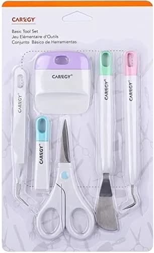 CAREGY Craft Vinyl Weeding Tools Set 5-Piece | Precision Tools for Cricut & Silhouette Projects thumbnail 1