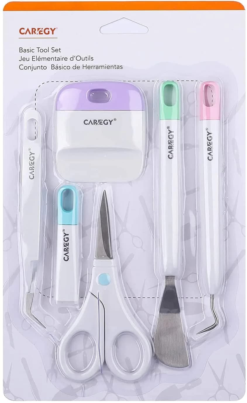 CAREGY Craft Vinyl Weeding Tools Set 5-Piece | Precision Tools for Cricut & Silhouette Projects - main product image