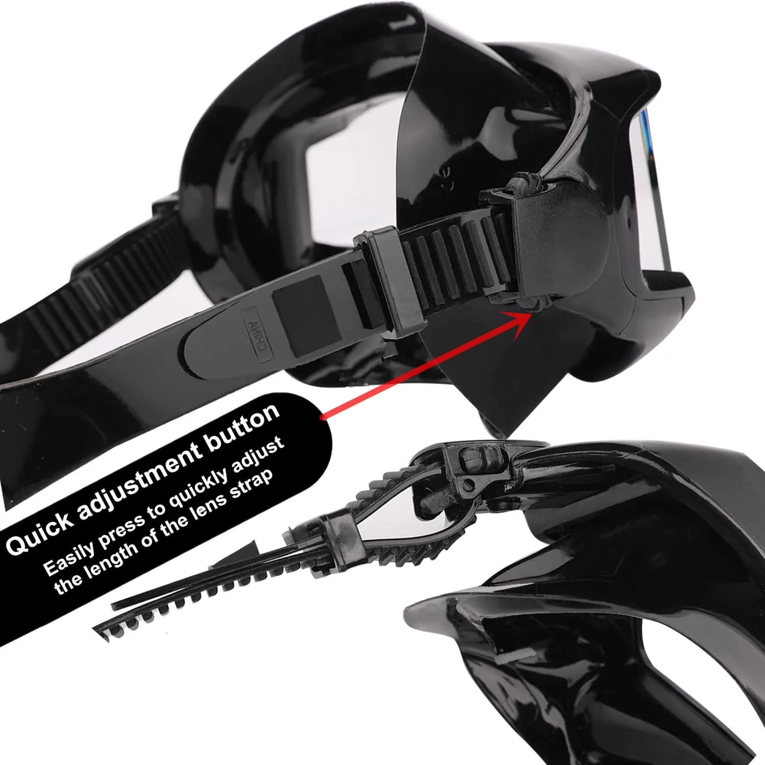 AQUA A DIVE SPORTS Adult Single Lens Diving Mask | 180° Wide View, Anti-Fog Polycarbonate - view 5