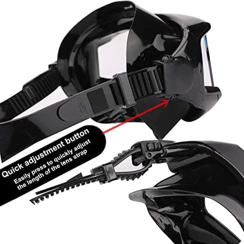 AQUA A DIVE SPORTS Adult Single Lens Diving Mask | 180° Wide View, Anti-Fog Polycarbonate thumbnail 5