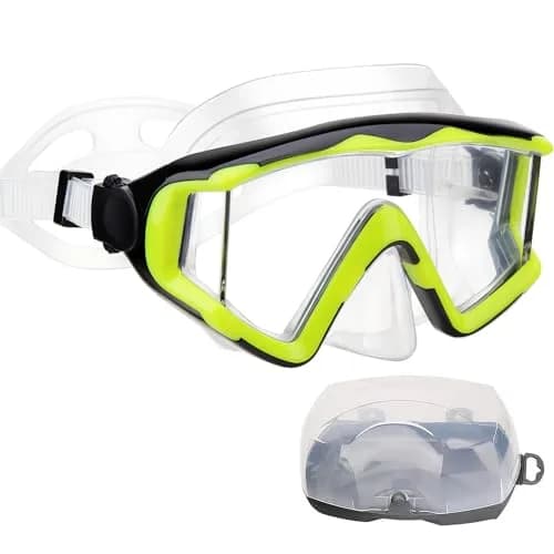 AQUA A DIVE SPORTS Adult Single Lens Diving Mask | 180° Wide View, Anti-Fog Polycarbonate thumbnail 1