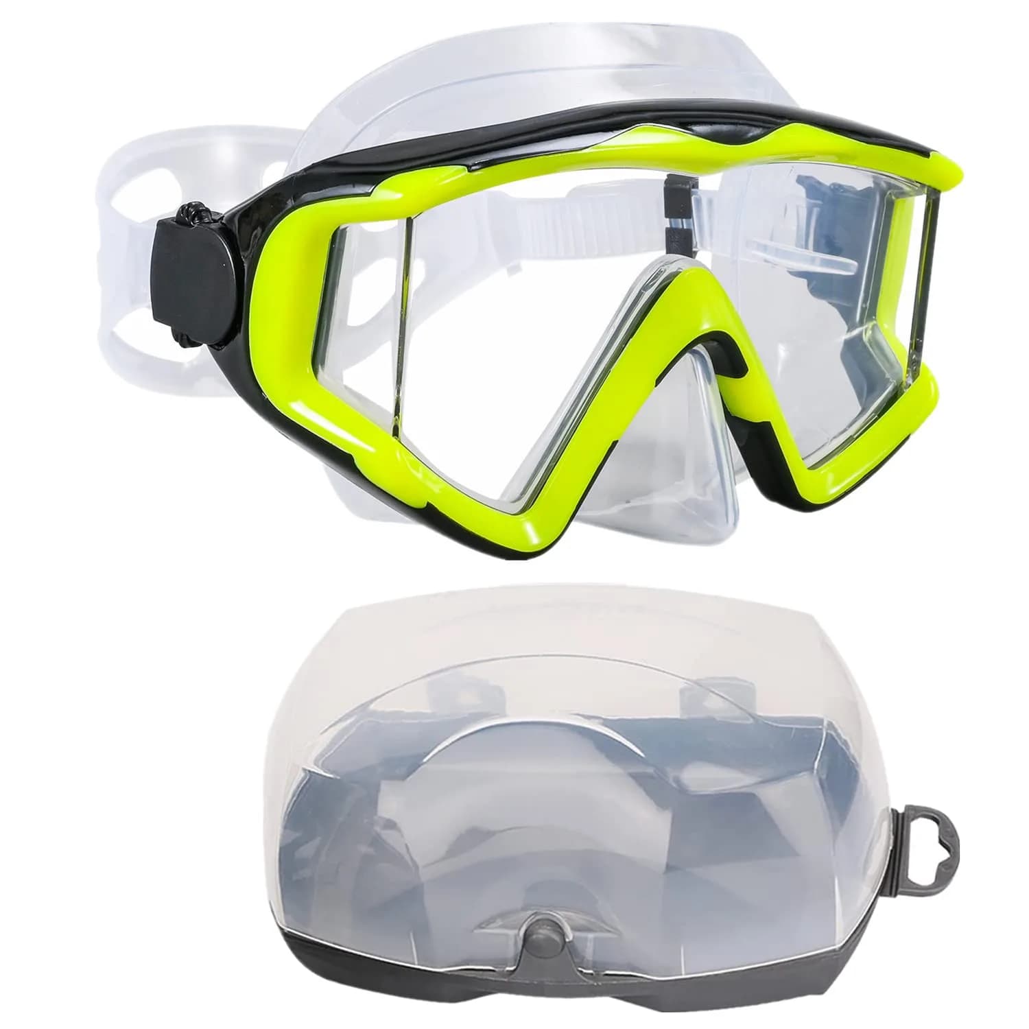 AQUA A DIVE SPORTS Adult Single Lens Diving Mask | 180° Wide View, Anti-Fog Polycarbonate - view 8