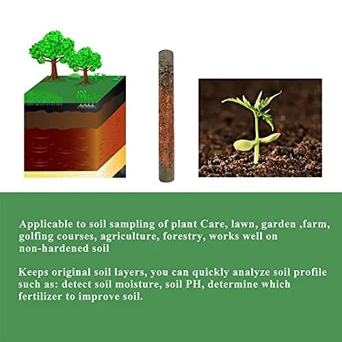 Sukiise 12 Inch Stainless Steel Soil Sample Probe with T Handle | Soil Test Kit for Plant Care Lawn Garden Farm thumbnail 4