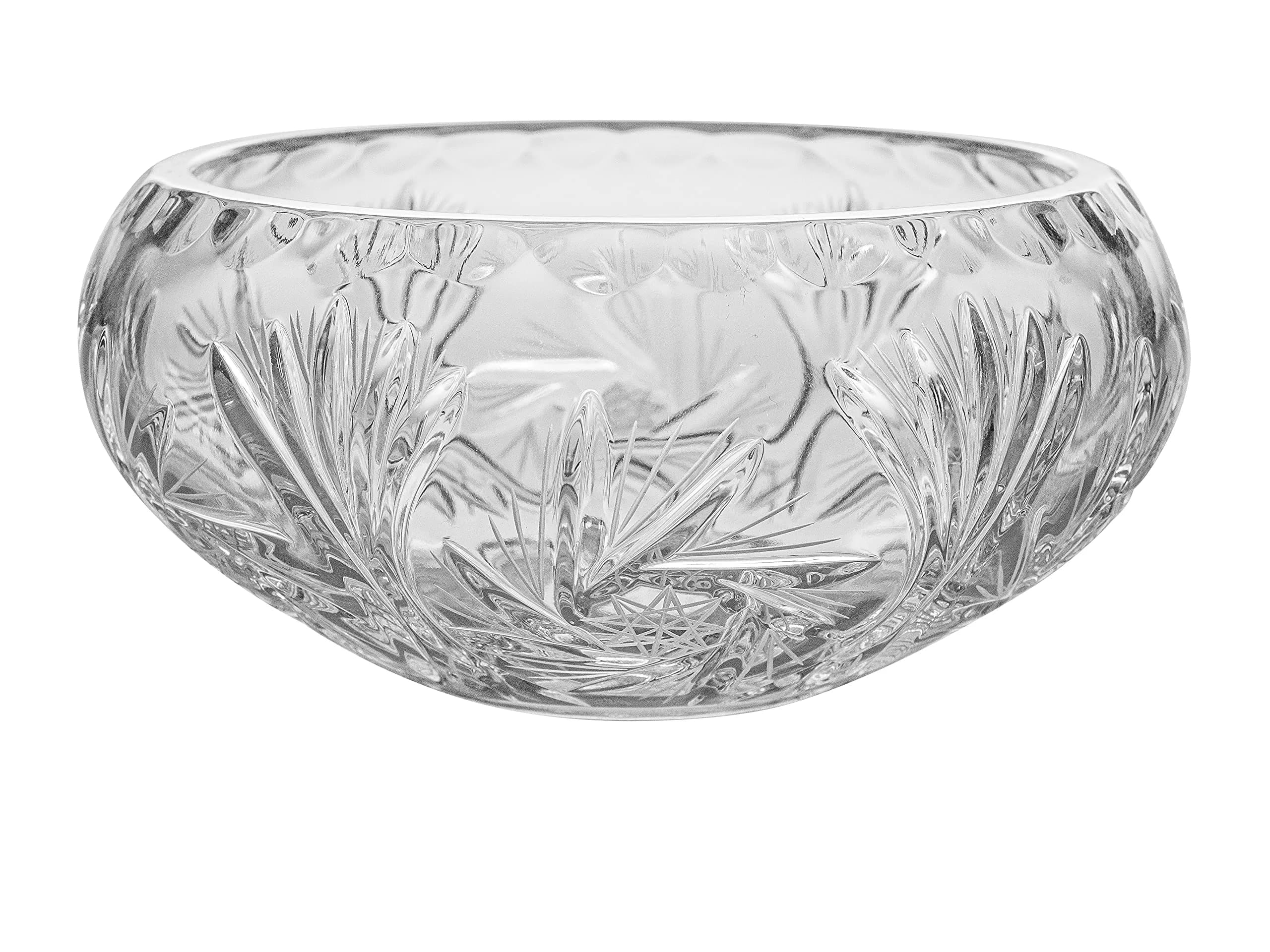 Barski Crystal Bowl - Hand Cut Glass - 4.6" Diameter | Elegant Crystal Decor - main product image