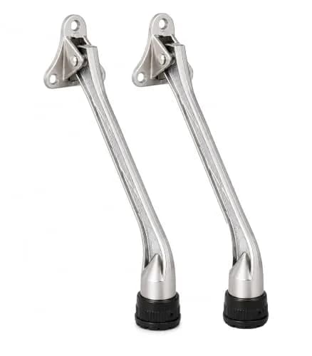 HOME&I 7" Kick Down Door Stopper, Extended Reach Zinc Alloy Door Stop with Leaf Spring & Non-Slip Rubber Foot thumbnail 1
