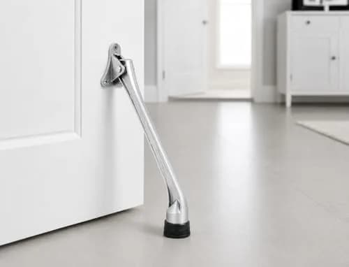 HOME&I 7" Kick Down Door Stopper, Extended Reach Zinc Alloy Door Stop with Leaf Spring & Non-Slip Rubber Foot thumbnail 2