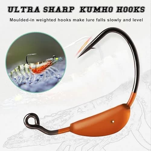 TRUSCEND Duramax Soft Fishing Lures 7.5cm (3in) | Tear-Resistant TPE Shrimp & Crayfish Baits with BKK Hooks thumbnail 4