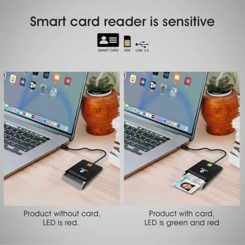 ZOWEETEK CAC Reader USB C DOD Military Smart Card Reader for Windows Mac | Plug & Play Support thumbnail 6