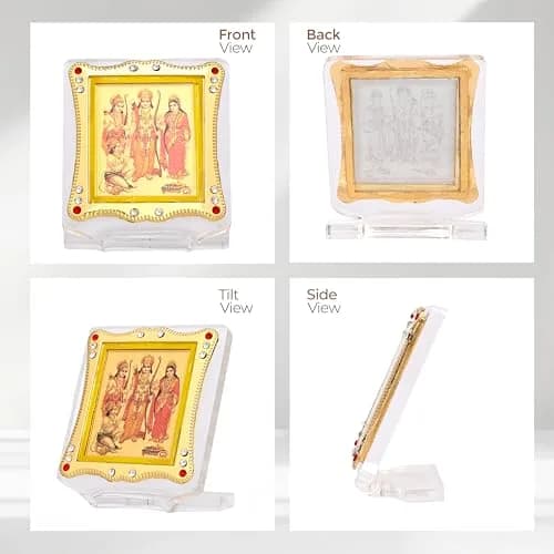 Shoppersduniya Lord Ram Sita Laxman & Hanuman Idol for Car Dashboard 6x3x7 cm | Acrylic Collectible Figurine with Blessings thumbnail 4