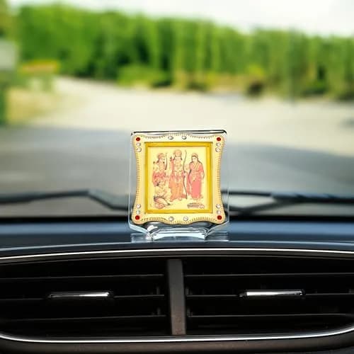 Shoppersduniya Lord Ram Sita Laxman & Hanuman Idol for Car Dashboard 6x3x7 cm | Acrylic Collectible Figurine with Blessings thumbnail 2