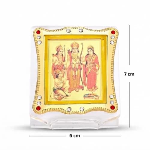 Shoppersduniya Lord Ram Sita Laxman & Hanuman Idol for Car Dashboard 6x3x7 cm | Acrylic Collectible Figurine with Blessings thumbnail 3