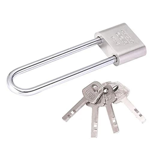 WANLIAN Long Beam Keyed Padlock 40mm (1.57 inch) Width | Hardened Steel Shackle for Gym Lockers & Gates thumbnail 3