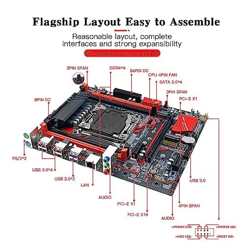 MACHINIST E5 RS9 LGA 2011-V3 Motherboard Intel X99 Server Micro ATX 23.5cm x 18.5cm thumbnail 5