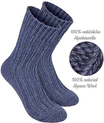 BRUBAKER Warm Alpaca Socks for Men or Women | 4 Pairs | Thick, Breathable & Eco Dyed thumbnail 4