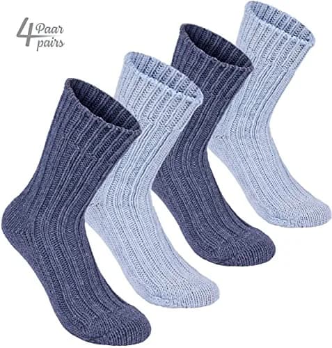 BRUBAKER Warm Alpaca Socks for Men or Women | 4 Pairs | Thick, Breathable & Eco Dyed thumbnail 2