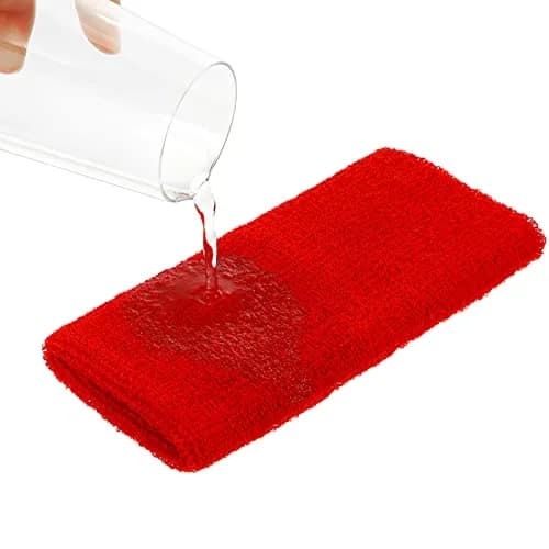 WILLBOND Wrist Sweat Bands, Classic, Red, White, Dark Blue | Absorbent, Elastic Fit for All Sports thumbnail 4