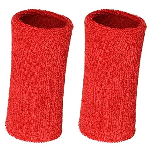 WILLBOND Wrist Sweat Bands, Classic, Red, White, Dark Blue | Absorbent, Elastic Fit for All Sports thumbnail 7