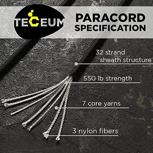 TECEUM Paracord Rope Type III 550 | MIL-SPEC Outdoor Tactical Cord, 100 ft thumbnail 2
