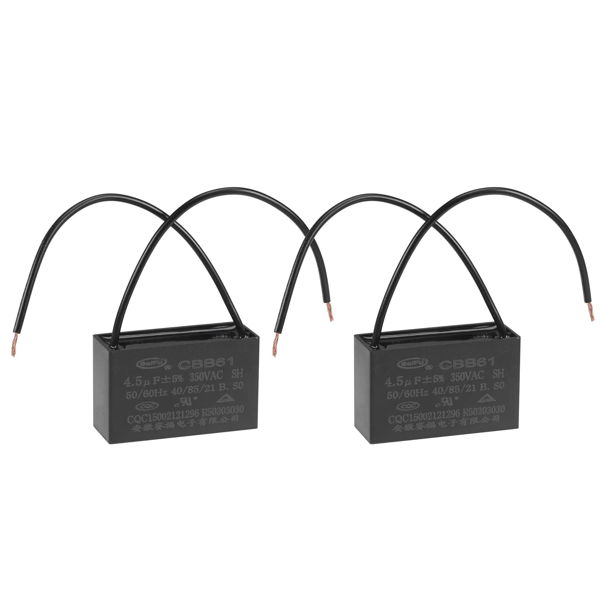 uxcell 350V 2pcs | Metallized Polypropylene Fan Capacitor 4.5uF for Ceiling Fans & Motors