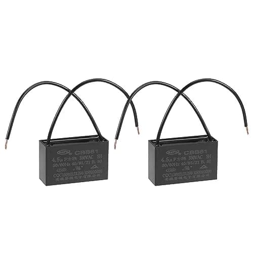 uxcell 350V 2pcs | Metallized Polypropylene Fan Capacitor 4.5uF for Ceiling Fans & Motors thumbnail 1