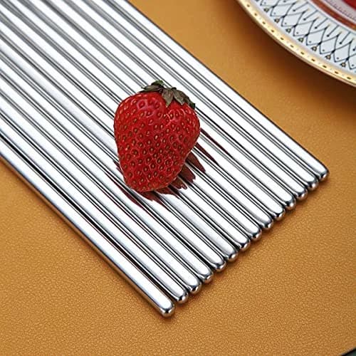HOMQUEN Stainless Steel Reusable Chopsticks 8.9 Inch | Dishwasher Safe & Durable thumbnail 6