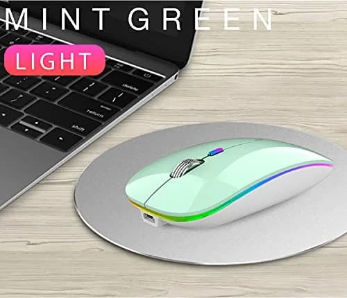 Uiosmuph G12 Wireless Mouse | Rechargeable, Silent, USB-C, 1600 DPI, Mint Green thumbnail 7