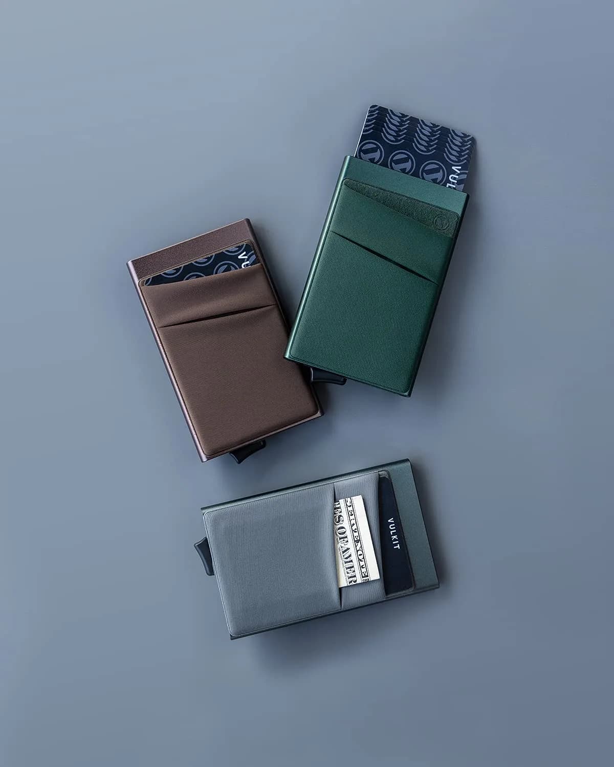 VULKIT Pop Up Card Holder Wallet with Money Pocket 5-9 Cards | RFID Blocking Slim Metal Bank Card Case - view 6