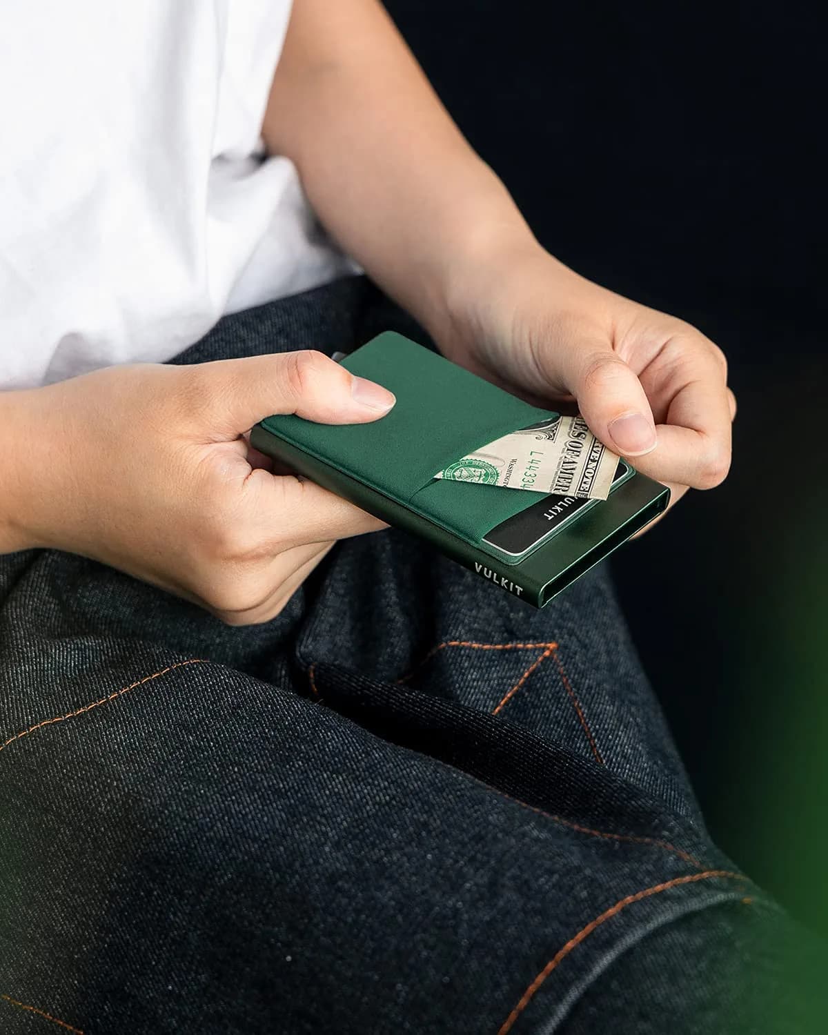 VULKIT Pop Up Card Holder Wallet with Money Pocket 5-9 Cards | RFID Blocking Slim Metal Bank Card Case - view 4
