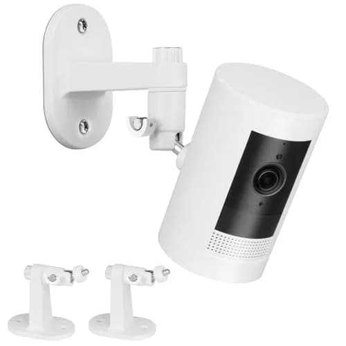 ALERTCAM 2Pack Adjustable Security Wall Mount Bracket for Ring & More | Swivels 360° & Tilts 90° | White thumbnail 1