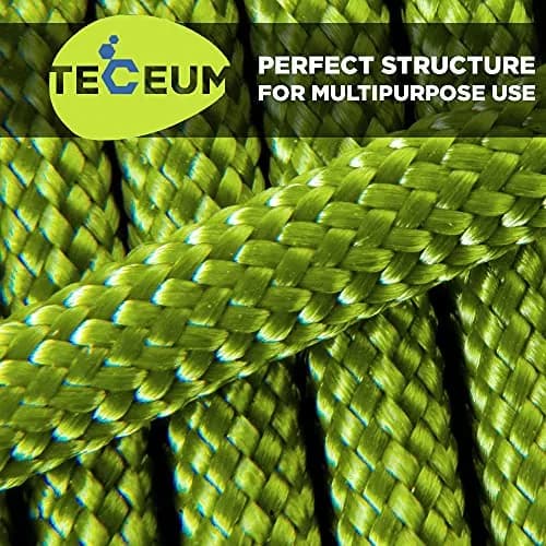 TECEUM Paracord Rope Type III 550 – Tactical MIL-SPEC – 30.5m (100 ft) Fluo Green | Strong Survival Utility Rope thumbnail 5