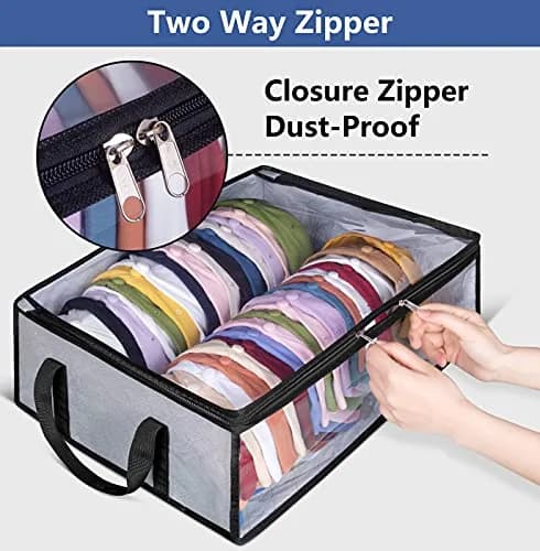 AOODA Hat Storage for Baseball Caps 20"L x 16"W x 6.7"H | Holds up to 40 Caps, Grey thumbnail 5