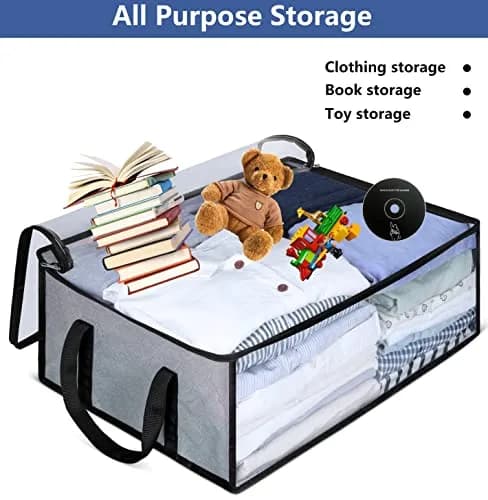 AOODA Hat Storage for Baseball Caps 20"L x 16"W x 6.7"H | Holds up to 40 Caps, Grey thumbnail 7
