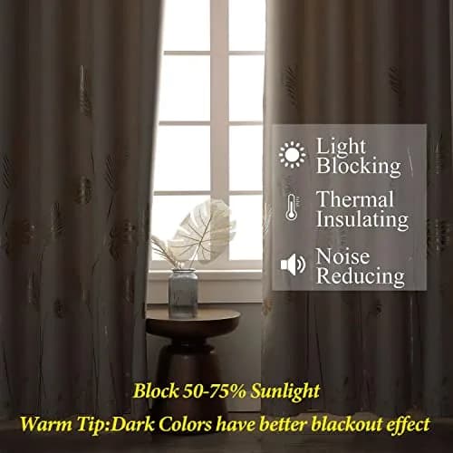 Estelar Textiler Cream Patterned Curtains for Bedroom & Living Room | Blackout, Energy Saving, 42Wx72L thumbnail 6