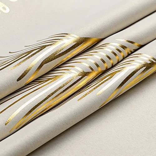 Estelar Textiler Cream Patterned Curtains for Bedroom & Living Room | Blackout, Energy Saving, 42Wx72L thumbnail 8