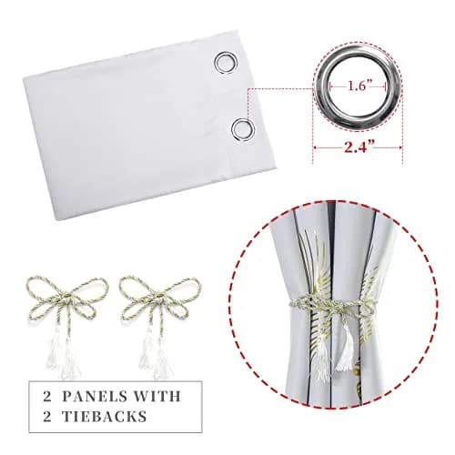 Estelar Textiler Greyish White Patterned Curtains for Living Room 42Wx72L | Blackout, Energy Saving, Grommet thumbnail 4