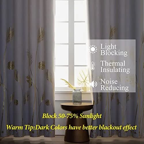 Estelar Textiler Greyish White Patterned Curtains for Living Room 42Wx72L | Blackout, Energy Saving, Grommet thumbnail 6