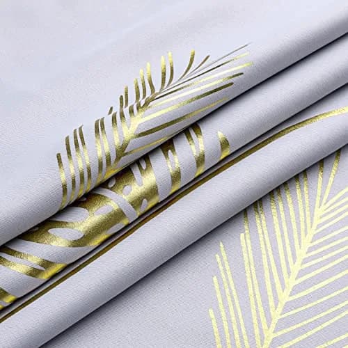 Estelar Textiler Greyish White Patterned Curtains for Living Room 42Wx72L | Blackout, Energy Saving, Grommet thumbnail 8