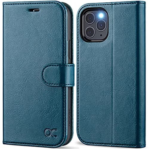 OCASE Wallet Case for iPhone 12/12 Pro | Peacock Blue, RFID Shielding, Kickstand, 6.1" thumbnail 1