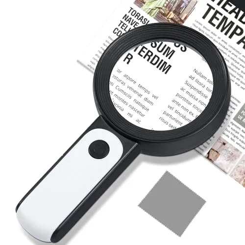 Arsir Magnifying Glass with Light for Reading | 3 Light Modes, 18 LEDs, Large 3.15 inch Lens, Seniors & Low Vision Support thumbnail 1