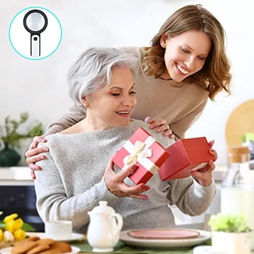 Arsir Magnifying Glass with Light for Reading | 3 Light Modes, 18 LEDs, Large 3.15 inch Lens, Seniors & Low Vision Support thumbnail 7