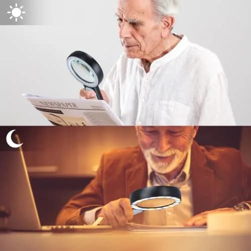 Arsir Magnifying Glass with Light for Reading | 3 Light Modes, 18 LEDs, Large 3.15 inch Lens, Seniors & Low Vision Support thumbnail 3