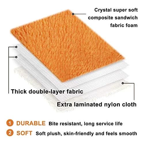 WishLotus Octopus Dog Chew Toy, No Stuffing Plush Dog Squeaky Toy with Crinkle Paper in Legs, Corduroy Interactive Dogs Play Teething Toys for Small, Medium Dogs (Orange) thumbnail 4