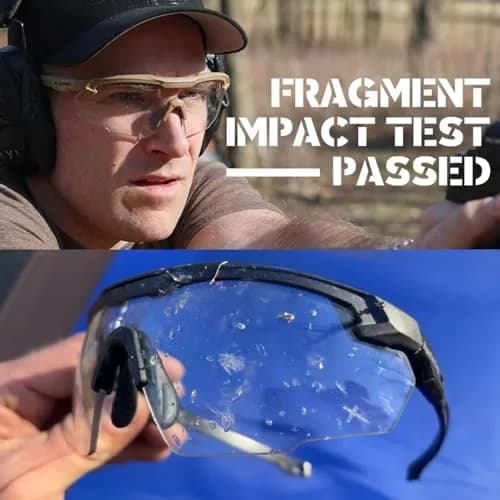 HTS HUNTERSKY S57 Clear Lens Ballistic Tactical Shooting Glasses | ANSI Z87+ UV400 Protection thumbnail 3