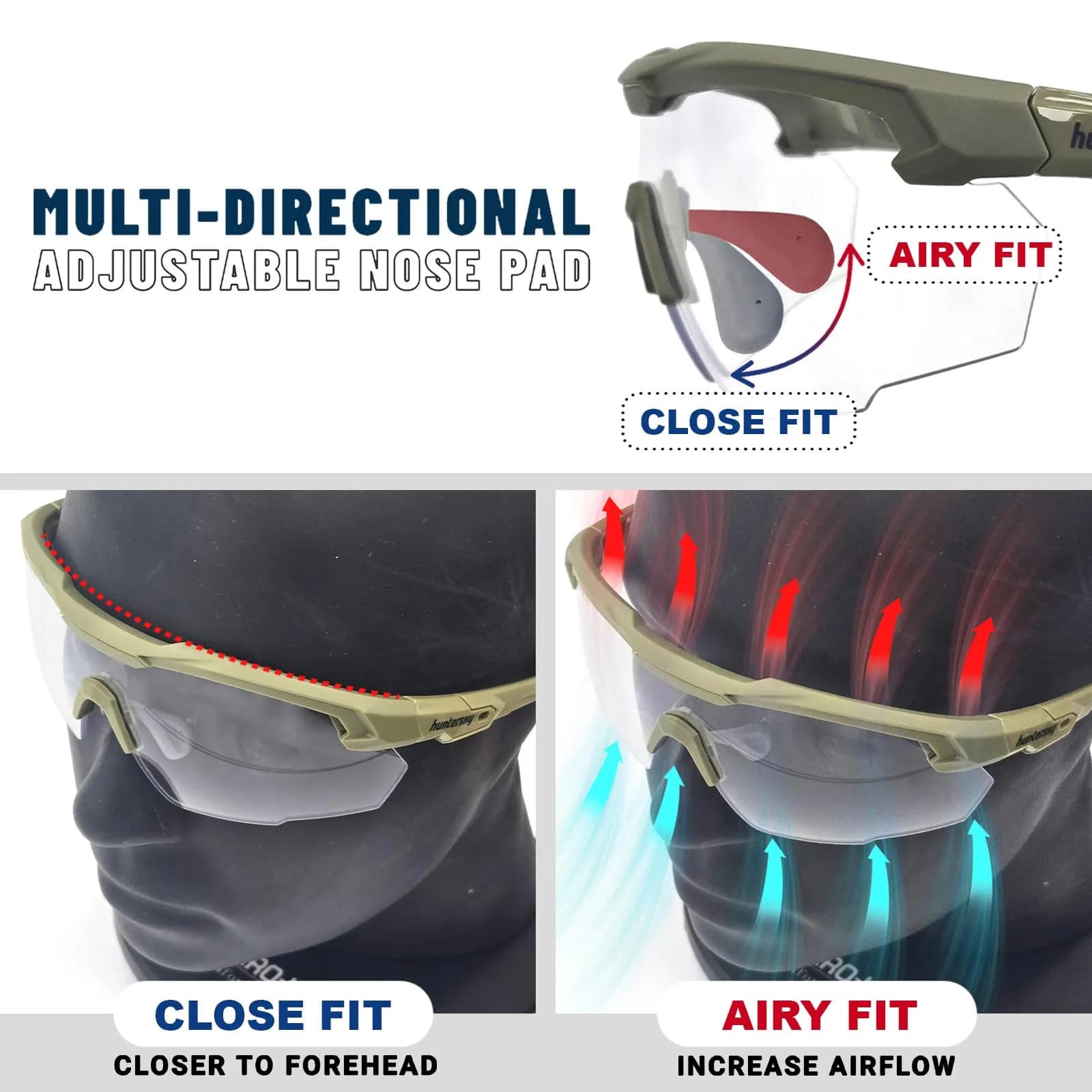 HTS HUNTERSKY HTS ballistic Safety Glasses S57 | Impact-Resistant, UV400, Tactical Eye Protection thumbnail 5