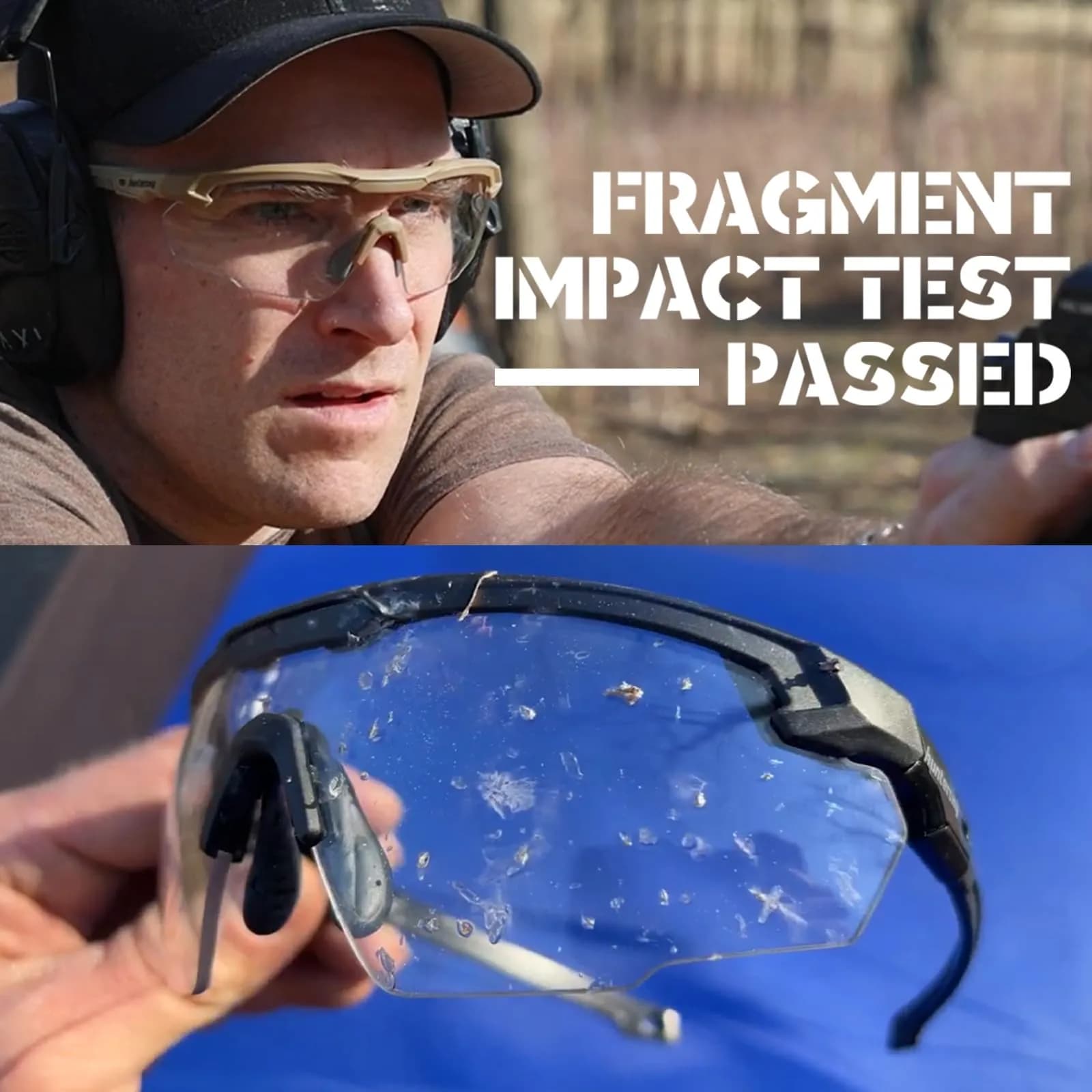 HTS HUNTERSKY HTS ballistic Safety Glasses S57 | Impact-Resistant, UV400, Tactical Eye Protection thumbnail 3