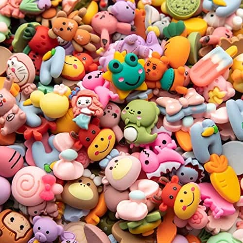 LEEXINLUU Slime Charms Cartoon Animal & Fruit Set | Assorted Resin Flatbacks for DIY Crafts & Decorations thumbnail 1