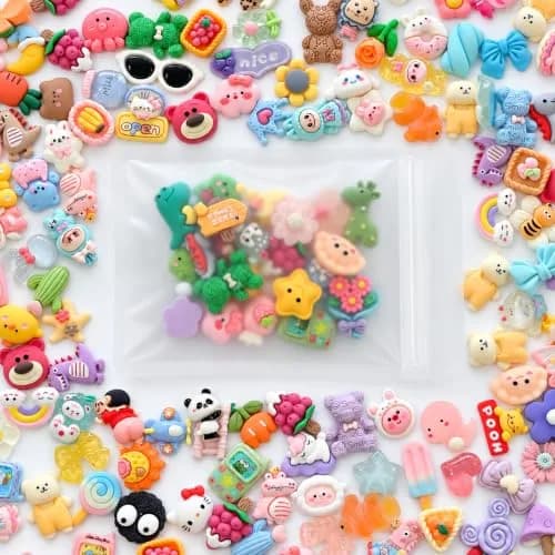 LEEXINLUU Slime Charms Cartoon Animal & Fruit Set | Assorted Resin Flatbacks for DIY Crafts & Decorations thumbnail 3